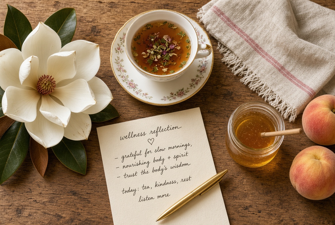 Magnolia, tea, and notes